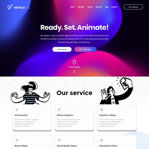 Animation Studio Landing Page