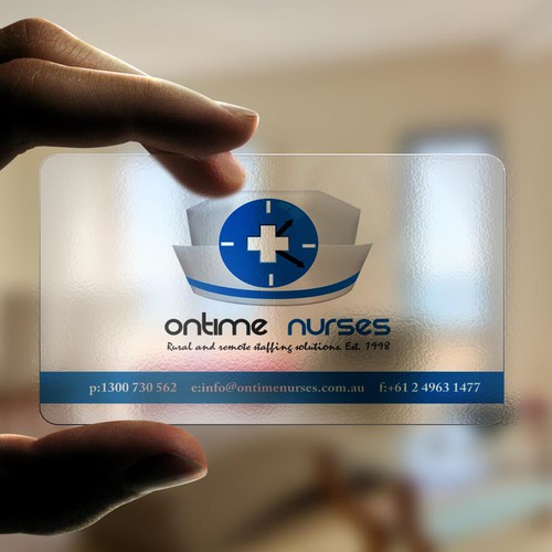 logo and business card for Ontime Nurses