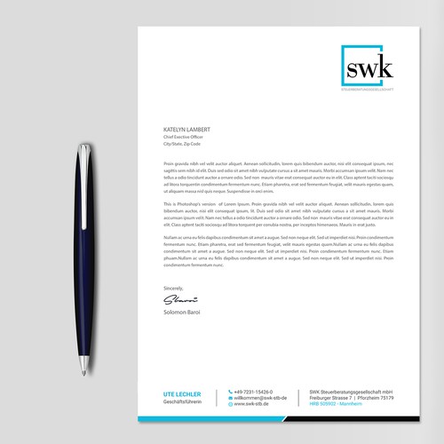 Letterhead and Stationary Items