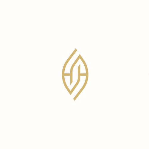The H H monogram logo forms the leaf symbol
