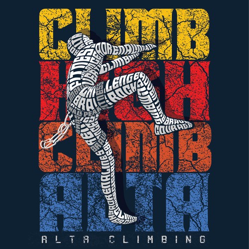 Climbing Typography Design