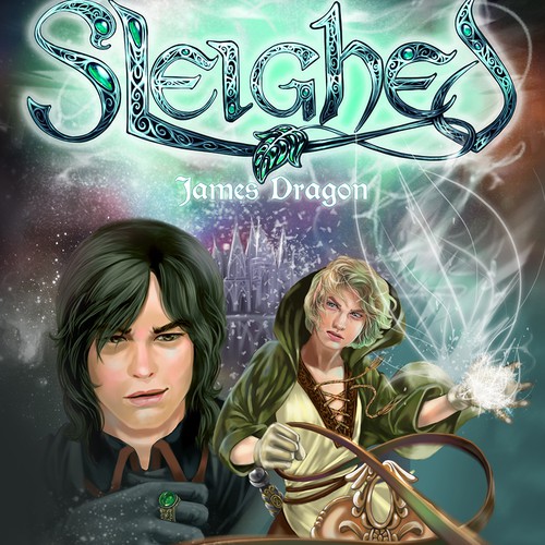 Book cover and character art for Sleighed02