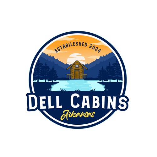 Vintage Emblem Logo for Dell Cabins