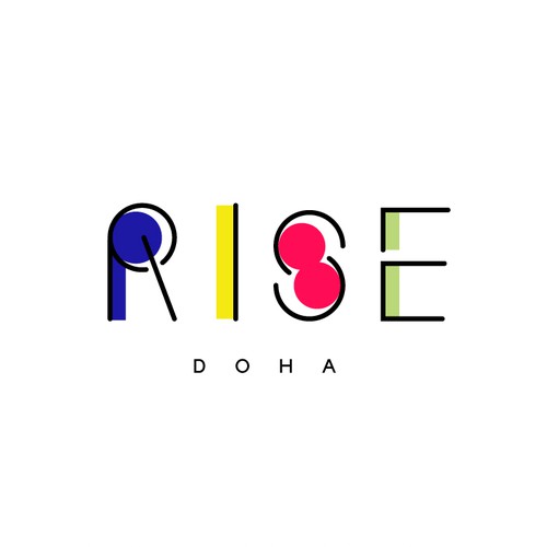 Logo Concept for Rise (substance free morning rave at Doha)