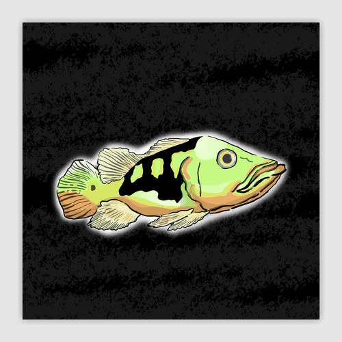Pracock Bass Illustration