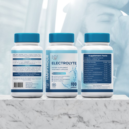 Electrolyte supplement label