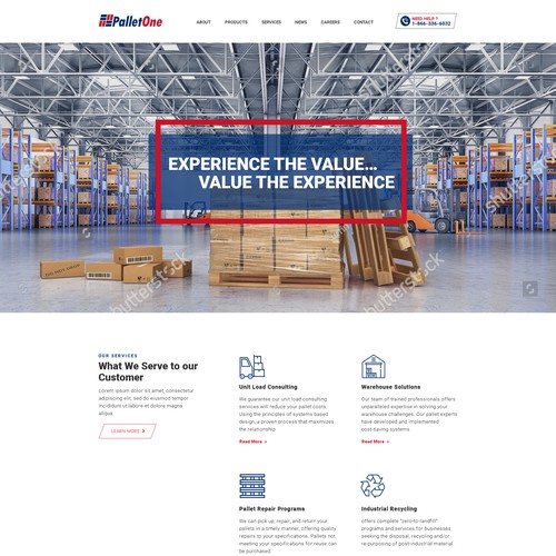 Company website for Pallet One