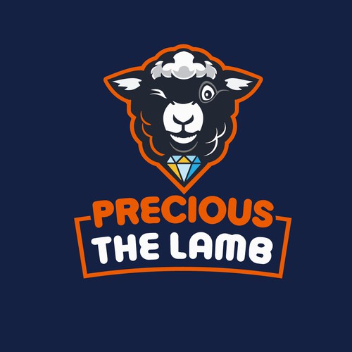 ,,Precious the lamb'' mascot logo for the toy. 