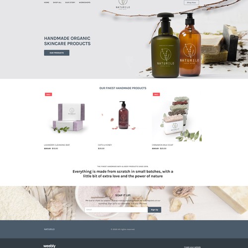 Ecommerce website for handmade goods, and craft supplies.