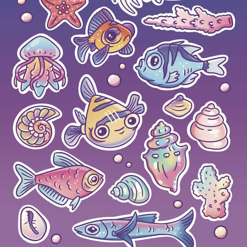 Underwater stickers 