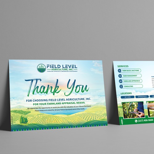 Thank you card for clients with magnet