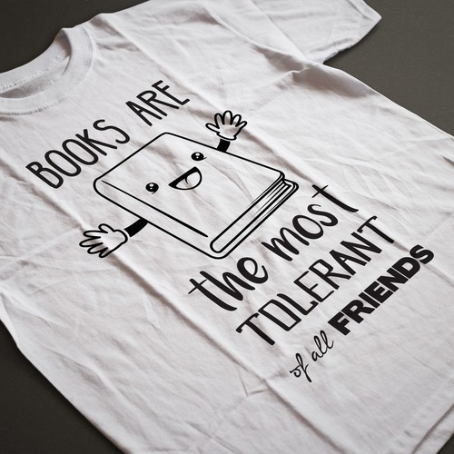 t-shirt design for Bookcase