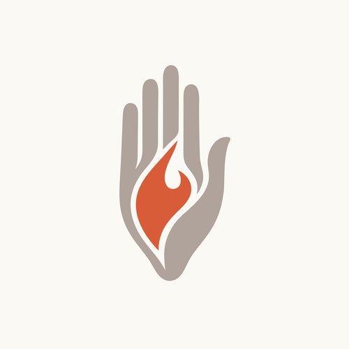 Hand of Fire | Spiritual Healing Logo | Brand Identity