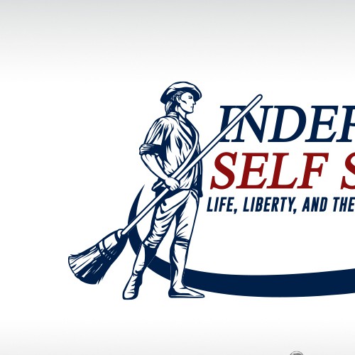 Create a unique patriotic themed logo for a self storage facility.