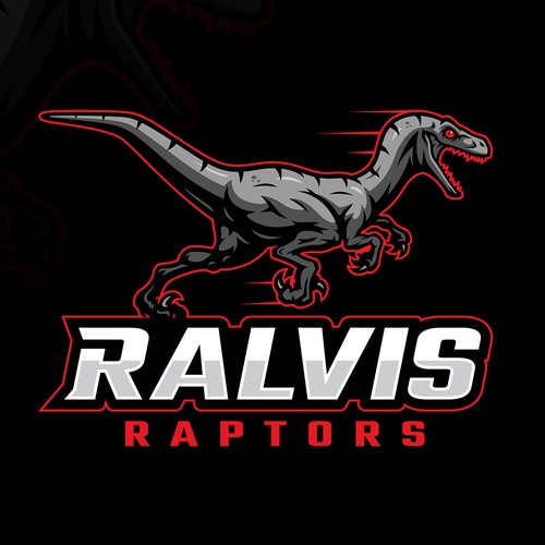 Strong Velociraptor Mascot Logo For Sports Performance Facility