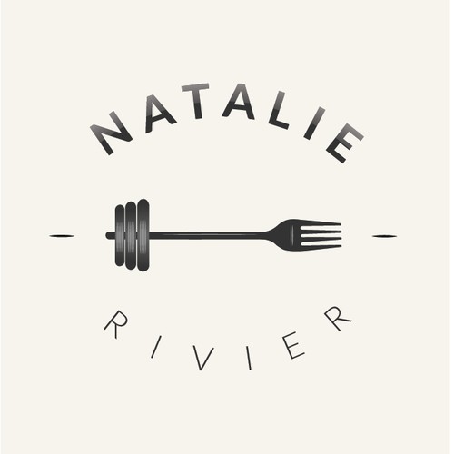 Logo - Girl who lifts heavy but also likes to cook healthy food.