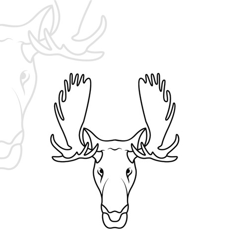 Moose logo for a outerwear brand.