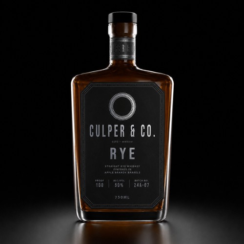 Premium whiskey label