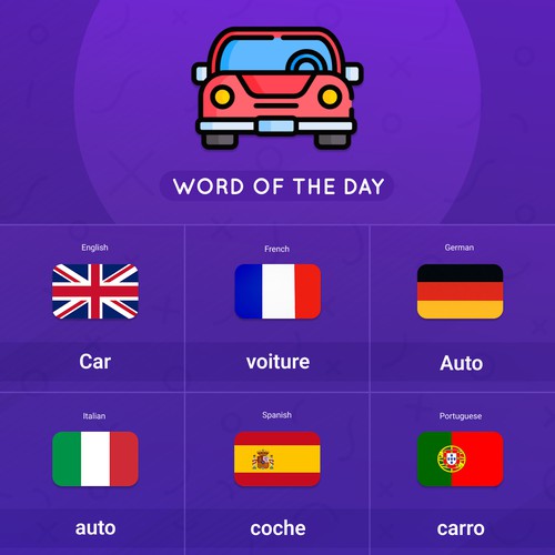 Instagram Story template for language learner app