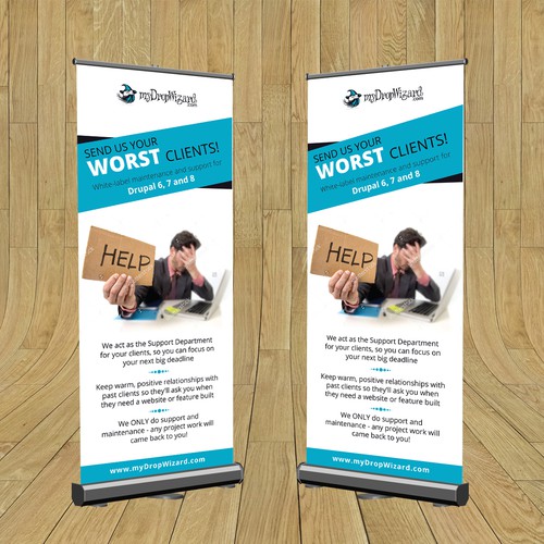 Roll up banner design concept