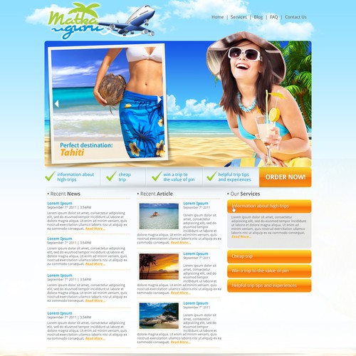 website design for travel site