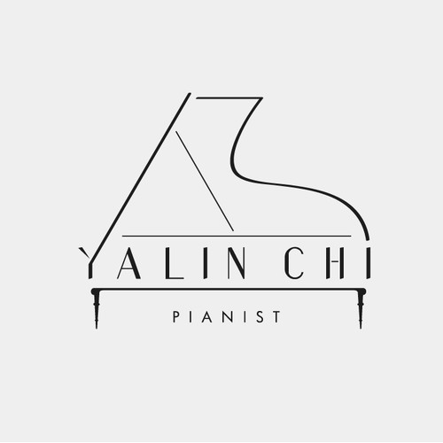 Modern logo for classical pianist.