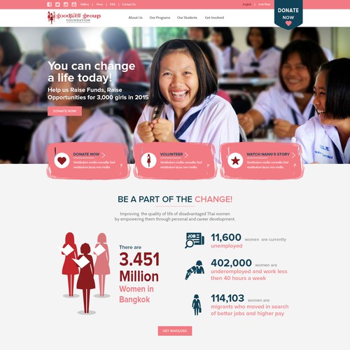 New Site Design for award-winning, but still uknown, NGO
