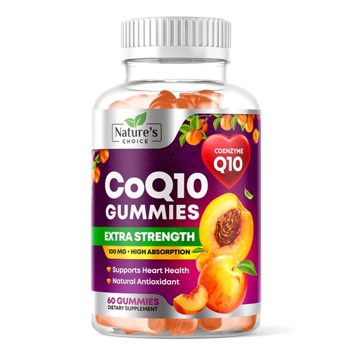 CoQ10 Gummies Label Design
