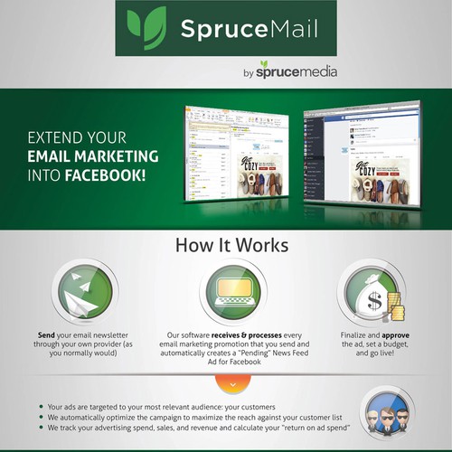 Create a 1-Pager for an Email Marketing + Facebook Advertising Company