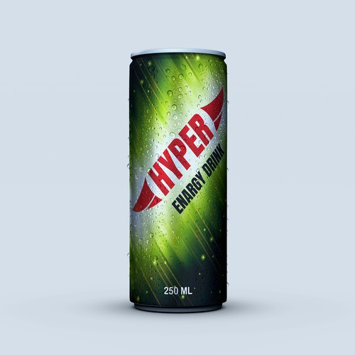 Energy drink brand label design