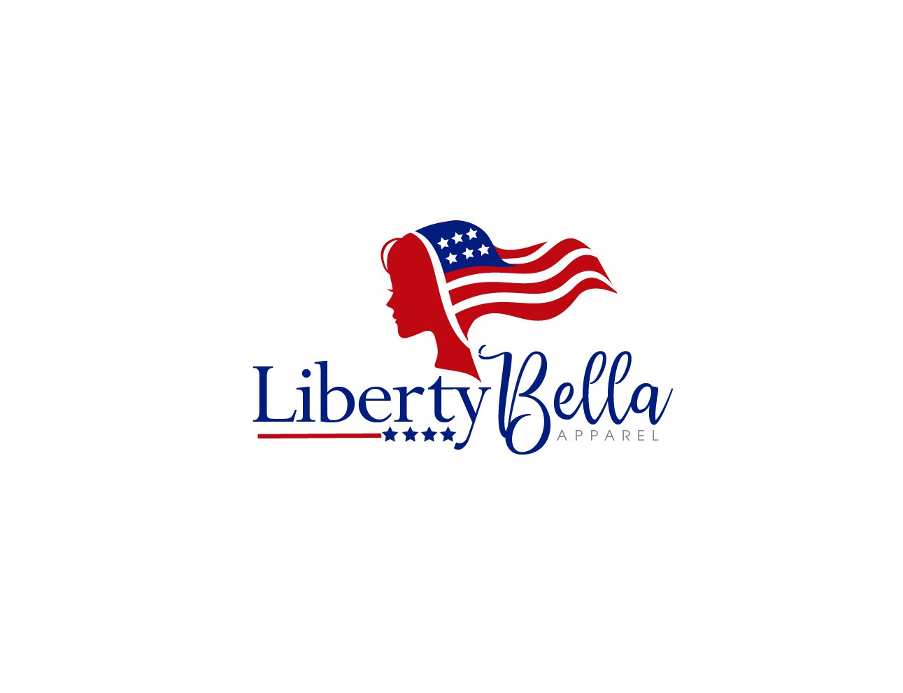 Design a logo for "Liberty Bella Apparel" ( female veteran clothing)