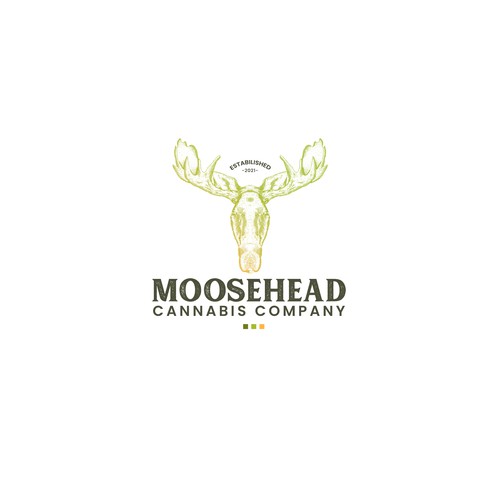 moosehead logo in engraving style