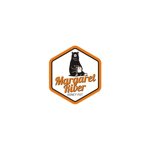 Create a simple classic/retro warm design for a organic and pure honey comb product