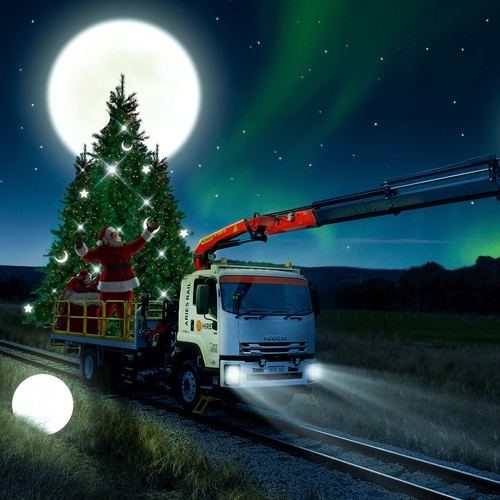 Christmas Post Cards Illustration