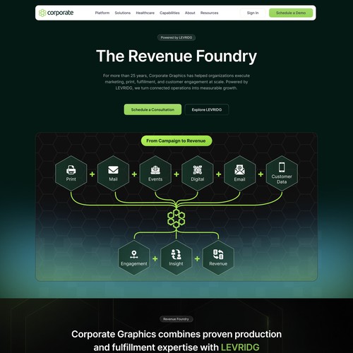 Corporate webpage