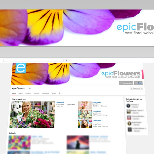 Create a youtube theme for a leading floral eCommerce company.