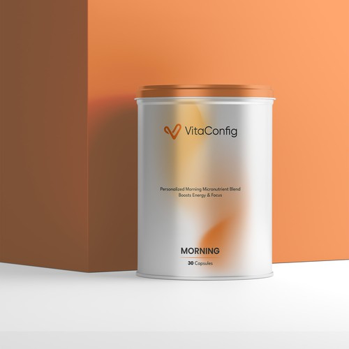 Minimal Supplement Packaging Design for VitaConfig