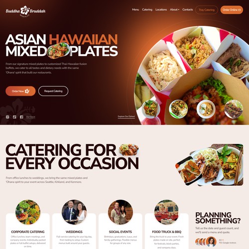 Buddha Bruddah — Homepage Redesign Concept
