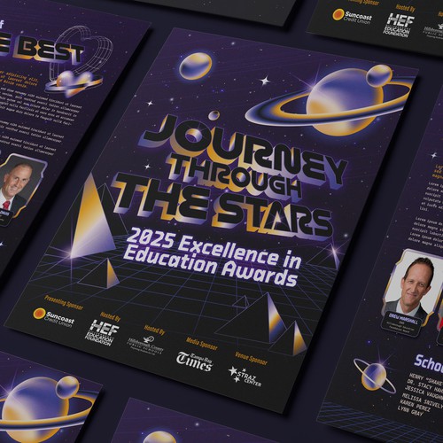 Space-Themed Design for Excellence in Education Awards