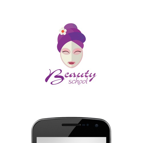 LOGO DESIGN:  "Beauty School" An App Logo for Hair and Makeup Tutorials