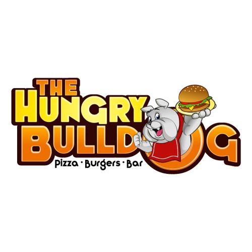 Create the next logo for The Hungry Bulldog