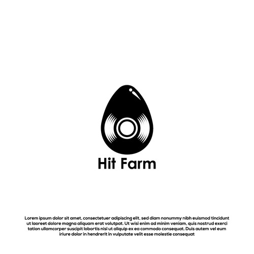 bold logo concept for hit farm