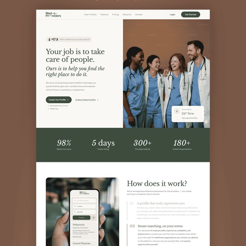 Medical Job Platform Design