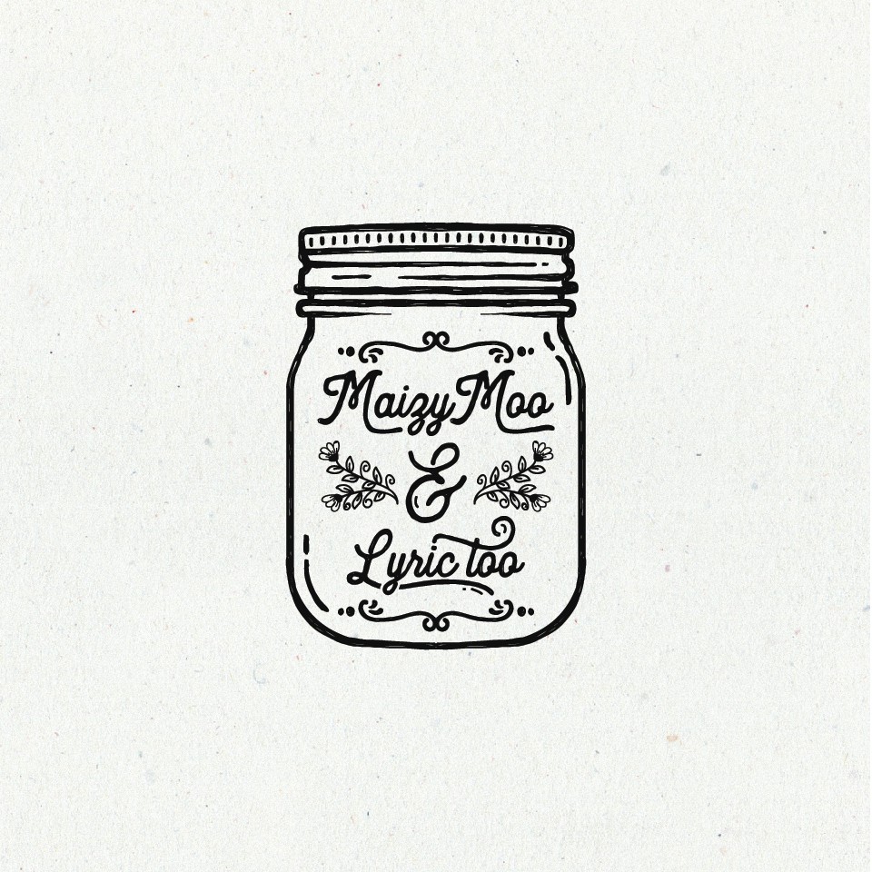 jar logo with vintage feminine motif