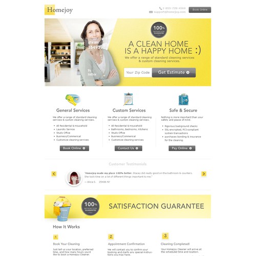 Homejoy needs a new landing page