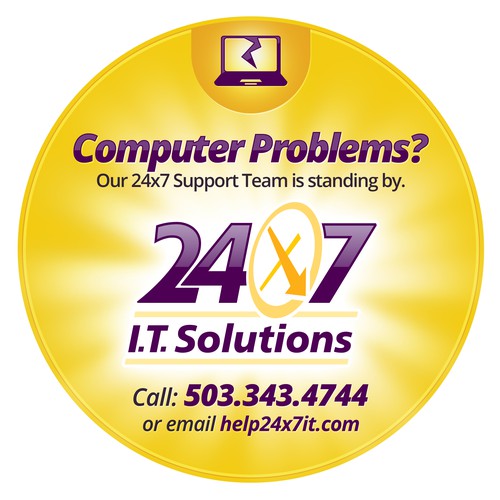 Mouse pad design for 24x7 I.T. Solutions