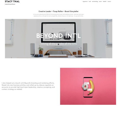 Website - Creative Leader, Troop Rallier, Brand Storyteller