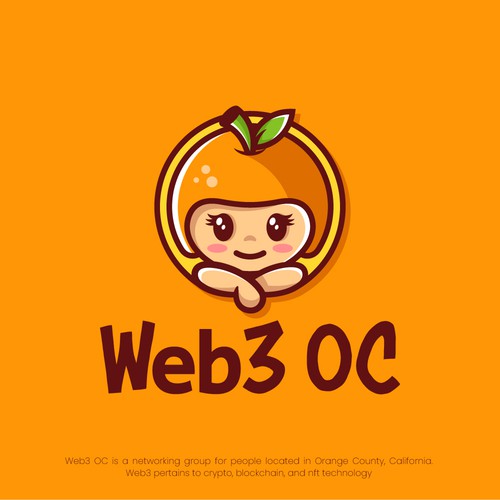 Cute Orange Mascot for Web3 OC 