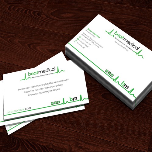 Business Card Design for Healthcare Recruitment Company