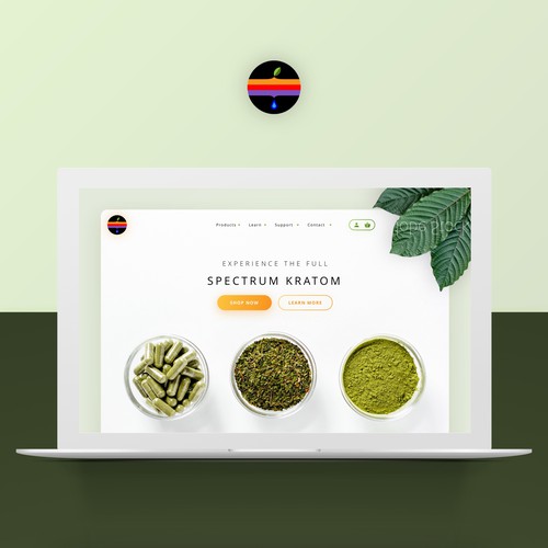 Landing Page UI Design Concept for Spectrum Kratom